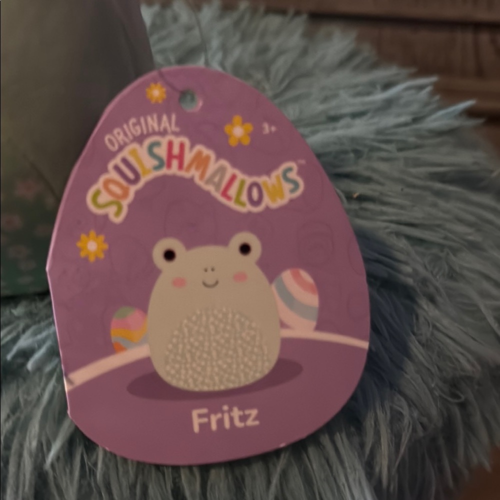 Squishmallows Fritz Frog - Mint Green and Pink - Picture 3 of 5